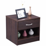 Nightstand - Nightstand End Table Modern Wood Storage Display Cabinet