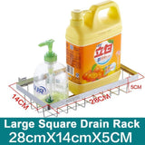 Kitchen Organizer - Multi-functional Stainless Steel Kitchen Sink Rack Shelf Organizer