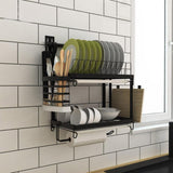 Organizer - Stainless Steel DIY Wall Hanging Kitchen Racks And Organizer