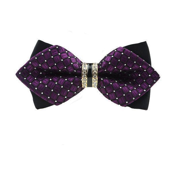 Bow-tie - Crystal Metal Tiered Butterfly Knot Bow-tie