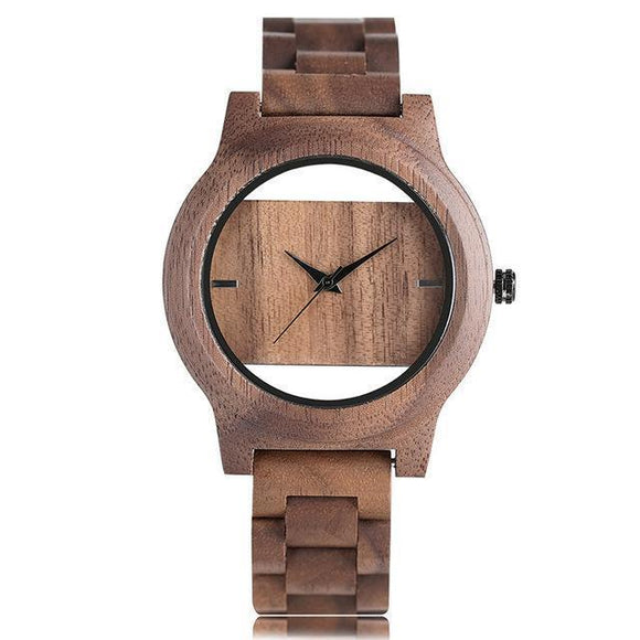 Wristwatch - Handmade Natural Wood Hollow Wristwatch