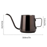 Kettle - 350ml Stainless Steel Coffee Or Tea Kettle