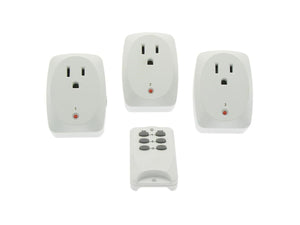 Remote Controlled Wall Outlet - Three (3) Pack Indoor Remote Controlled Power Socket, Wireless Control Switch Outlet (ships Within The US Only)