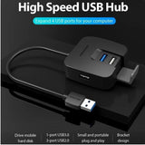 USB 3.0 Hub - VENTION High Speed Four(4) Ports USB 3.0 And 2.0 Interface Hub