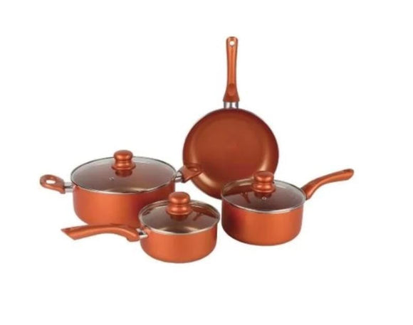 Nonstick Cookware Set - Seven (7)Piece Brentwood Nonstick Copper Cookware Set (ships Within The US Only)