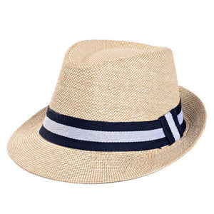Fedora Hat - Jazzy European Straw Trilby Hat For Men