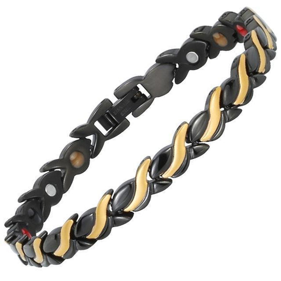 Energy Bracelet - Women's Stainless Steel Germanium Link Chain Energy Bracelet