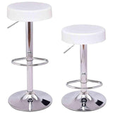 Hydraulic Swivel Stool - Chrome And Leather Adjustable Hydraulic Swivel Stool