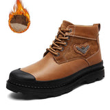 Men's Boots - Genuine Leather Winter Ankle Boots