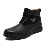 Men's Boots - Genuine Leather Winter Ankle Boots