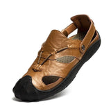 Men's Sandals - Anti-Skid Genuine Leather Handmade Summer Sandals