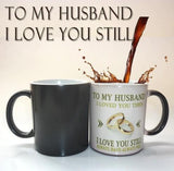 Color Changing Mug - Husband and Wife Heat Sensitive Color Changing Mug Affectionate Gift