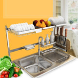 Kitchen Organizer - Multi-functional Stainless Steel Kitchen Sink Rack Shelf Organizer