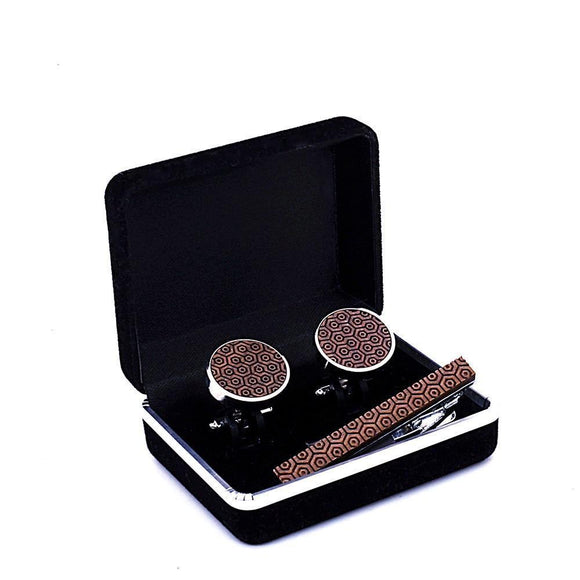 Wood Tie Clips And Cufflinks Set - Engraved Wood Tie Clips And Cufflinks Set
