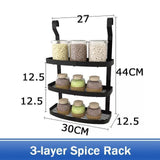 Organizer - Stainless Steel DIY Wall Hanging Kitchen Racks And Organizer