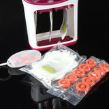 Storage Container - Ten(10) Pc Sachet-squeezer And Liquid Food Dispenser Station For Babies