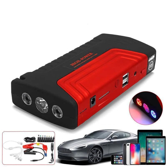 Portable Car Jump Starter - Multi-functional 68800mAh 12V 600A Portable Car Jump Starter With USB Charger