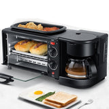 3-in-1 Electric Breakfast Machine, Multifunction Coffee, Maker Frying Pan and Mini Oven