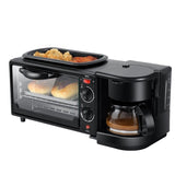 3-in-1 Electric Breakfast Machine, Multifunction Coffee, Maker Frying Pan and Mini Oven