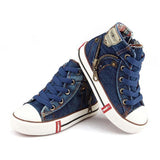 Canvas Shoes - Teen Retro Denim Canvas Sneakers