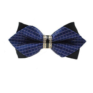 Bow-tie - Crystal Metal Tiered Butterfly Knot Bow-tie