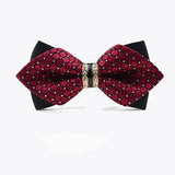 Bow-tie - Crystal Metal Tiered Butterfly Knot Bow-tie