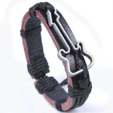 Bracelet - Hollow Guitar Wrap Leather Bracelet-Hemp Rope