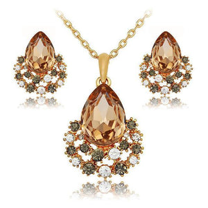 Fashion Jewelry Set - Rose Gold Crystal Fashion Jewelry Set