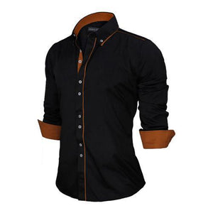 Men's Shirt - Slim Fit Solid British Style Shirt