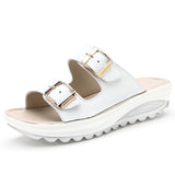 Sandals - Genuine Leather Casual Buckle Clogs