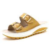 Sandals - Genuine Leather Casual Buckle Clogs