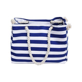 Tote Bag - Striped Shopping Bag Or Beach Tote Bag