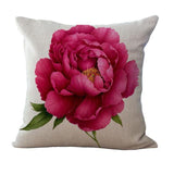 Pillowcase - Peony Printed Throw Pillowcases For Home Decor