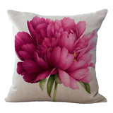 Pillowcase - Peony Printed Throw Pillowcases For Home Decor