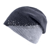 Beanies - Rhinestone Studded Knitted Winter Beanie