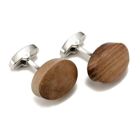 Cuff-links - Trendy Walnut Wood Square Cuff-links