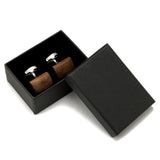 Cuff-links - Trendy Walnut Wood Square Cuff-links