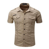Men's Shirt - Men's Short Sleeve Cargo Shirt