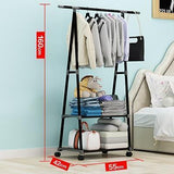 Clothes Rack - Multi-functional Triangle Simple Coat Rack With Wheels