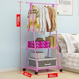 Clothes Rack - Multi-functional Triangle Simple Coat Rack With Wheels