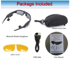 Bluetooth Sunglasses - Smart Bluetooth USB Sports Sunglasses With Earbuds