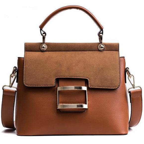 Handbag - Extra Large Buckle Flap Shoulder Bag