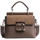 Handbag - Extra Large Buckle Flap Shoulder Bag