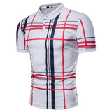 Men's Polo Shirt - Classic Plaid Summer Polo Shirt