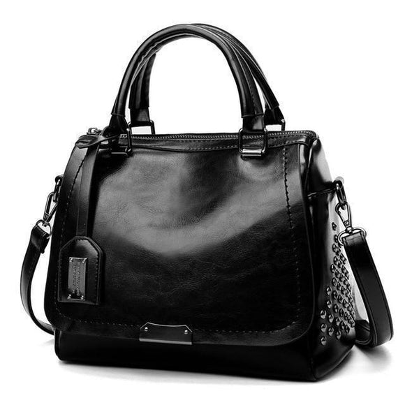 Handbag - Bold Rivet Studded Casual Handbag
