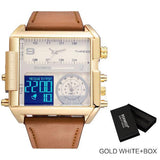 Wristwatch - Waterproof Digital Leather Strap Wristwatch