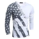 T-shirt - Flag Printed Long Sleeve T-shirts