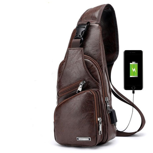Messenger Bag - Smart Crossbody USB Charger Chest Bag