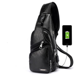 Messenger Bag - Smart Crossbody USB Charger Chest Bag