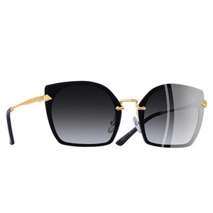 Sunglasses - Rimless Frame Polarized Sunglasses For Women